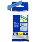 Brother Glossy Black On Blue Label Tape 24mm x 8m - TZE551